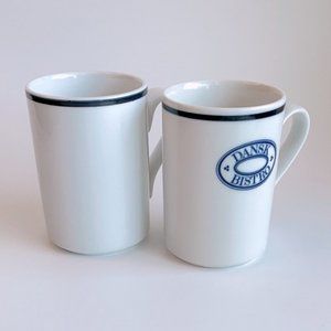 Dansk Bistro Christianshavn Blue Accent Mugs - 2